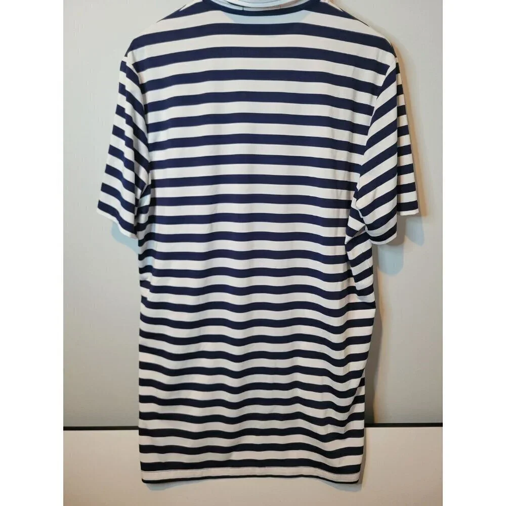 Ralph Lauren RLX Polo Shirt Mens Large Performance Golf Stripe Short Sleeve